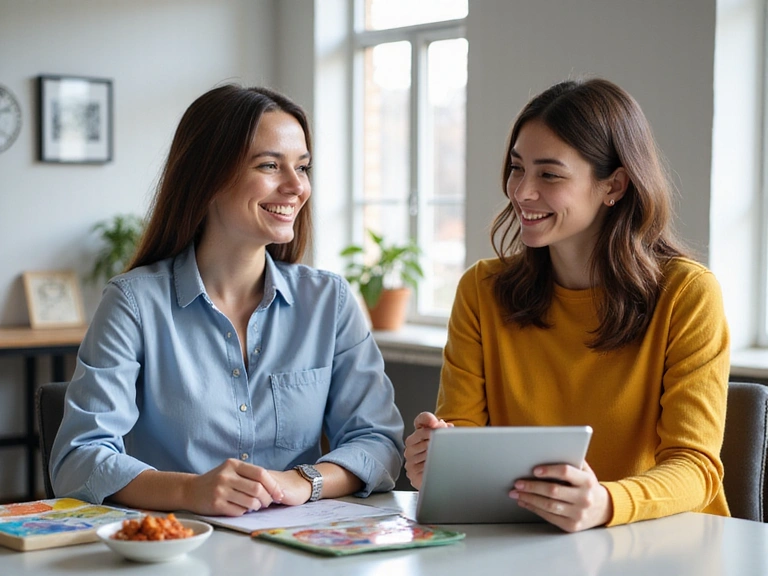 Dietetyk omawia plan żywieniowy z klientem